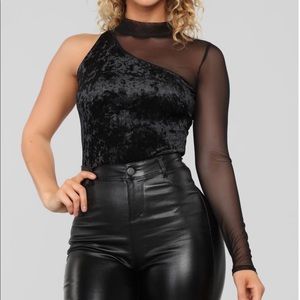 Mesh & Velvet Bodysuit